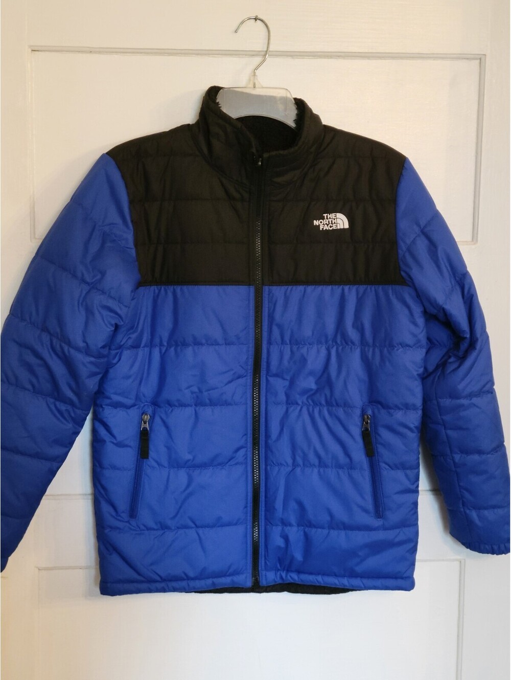 THE NORTH FACE BOYS REVERSIBLE MOUNT  PUFFER JACKET FLEECE Size L